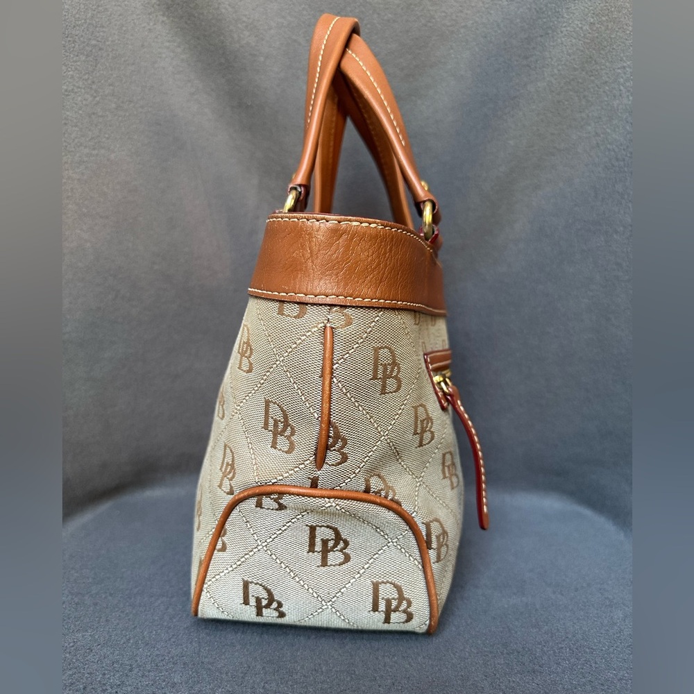 Vintage Dooney & Bourke Ice Blue Mini East/West Handle Tote Handbag - Picture 6 of 16